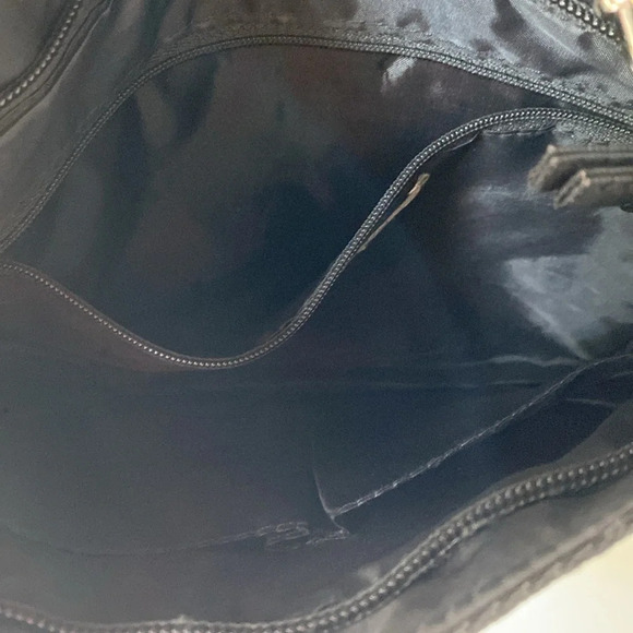 Kenneth Cole Reaction Crossbody Quilted Purse Black Zip Closure Nylon Bag - Picture 4 of 11